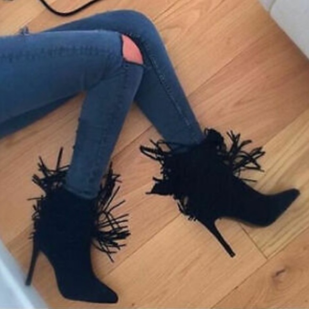 Zara Fringe Booties